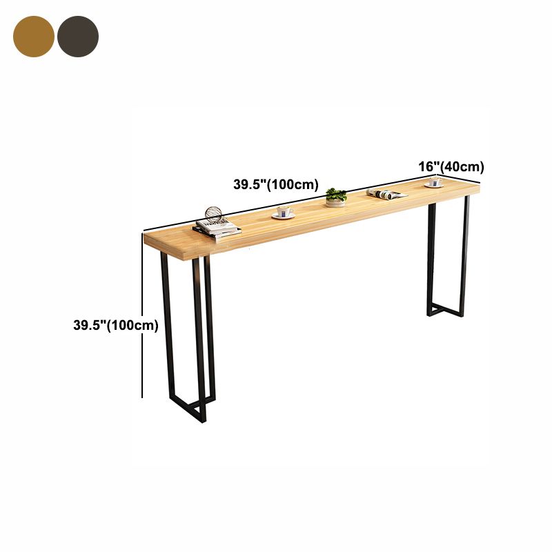 Modern Solid Wood Bistro Accent Dining Table Rectangle Bar Table in Natural Clearhalo 'Bar Furniture' 'Bar Tables' 'bar_tables' 'furn' 'furn_bar_tables' 'Furniture' 'furniture_bar_tables' 'Kitchen & Dining Furniture' 1200x1200_c127b0dc-b7a0-4d32-973c-1fbb2008065a