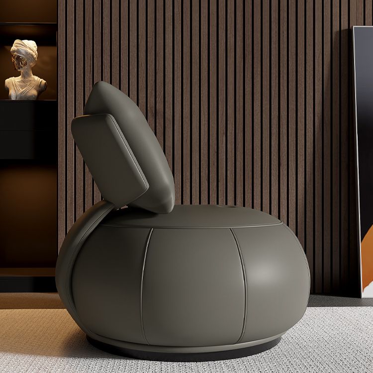 Solid Color Lounge Chair Living Room Round Base Side Fixed Back Chair Clearhalo 'Accent Chairs' 'accent_chairs' 'Chairs & Seating' 'furn' 'furn_accent_chairs' 'Furniture' 'Living Room Furniture' 1200x1200_c127f746-2d0d-4a21-8ad2-a96757cf9a84