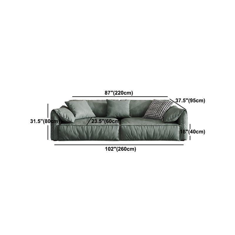 Zeitgenössischer Kunstleder Standard Sofa Kissen Top Arm Sofee