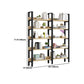 Industrial Steel Etagere Bookshelf 11.8"W Open Back Book Shelf