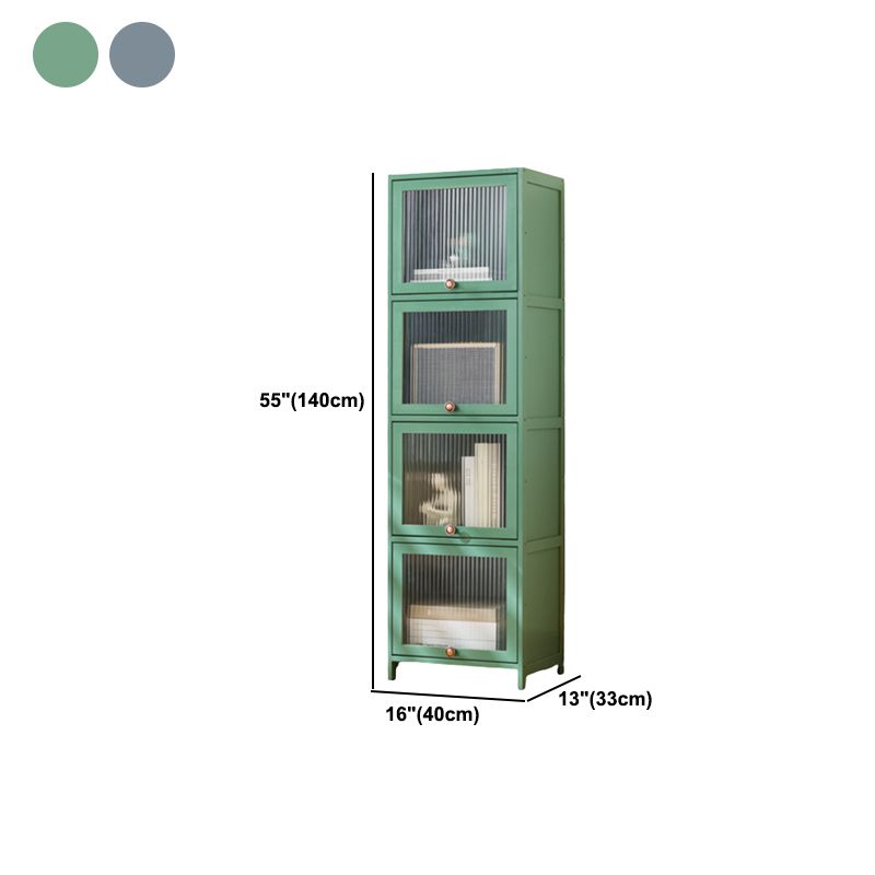 Rectangular Wood Cabinet, Modern Accent Chest  with Acrylic 4/5 - Door