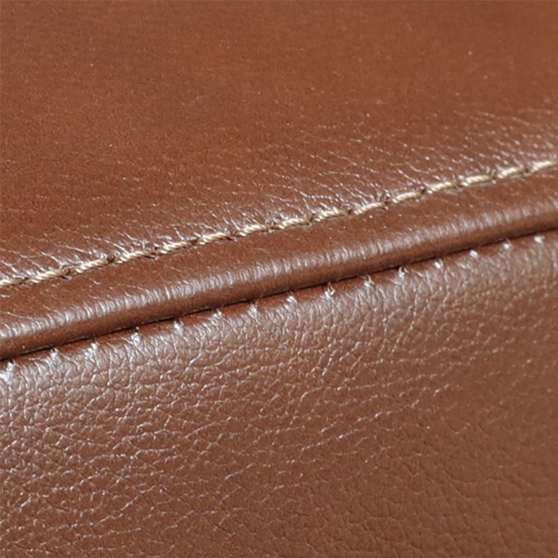 Polquadra di accento in pelle moderna a braccio moderno di metà secolo per camera da letto e soggiorno