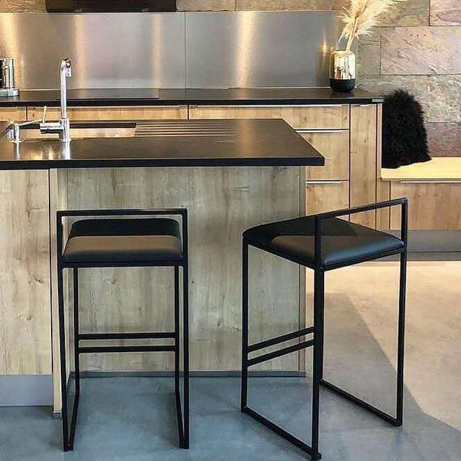 Modern Backrest Counter Stool Iron Kitchen Bar Stool with Velvet Cushion and Pedal Clearhalo 'Bar Furniture' 'Bar Stools' 'bar_stools' 'furn' 'furn_bar_stools' 'Furniture' 'furniture_bar_stools' 'Kitchen & Dining Furniture' 1200x1200_c12b8169-d1f8-4d2f-8740-21a6161aaeee