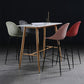 Bucket Plastic Counter Height Bar Stool Scandinavian Armless Stool with Metal Legs