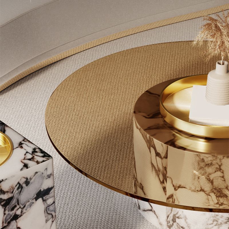 Round No Distressing Coffee Table Glass Pedestal Tropical Single Coffee Table Clearhalo 'Coffee & Accent Tables' 'Coffee Tables' 'coffee_tables' 'furn' 'furn_coffee_tables' 'Furniture' 'Living Room Furniture' 1200x1200_c12dbec5-0339-481d-8364-534e785c27ac