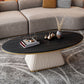 Glam Metal and Slate Cocktail Table Pedestal Coffee Table for Living Room Clearhalo 'Coffee & Accent Tables' 'Coffee Tables' 'coffee_tables' 'furn' 'furn_coffee_tables' 'Furniture' 'Living Room Furniture' 1200x1200_c12e210a-a943-4e74-9838-07eafb8690aa