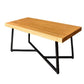 Mesa de comedor industrial para comedor, mesa de comedor con base de caballete para cocina