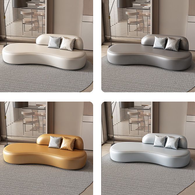 Modern Chaise Lounge Genuine Leather Chaise Lounge with Recessed Arm Clearhalo 'Chairs & Seating' 'Chaise Lounge' 'chaise_lounge' 'furn' 'furn_chaise_lounge' 'Furniture' 'Living Room Furniture' 1200x1200_c130145e-b7e0-4f60-90c1-a768e299cf75