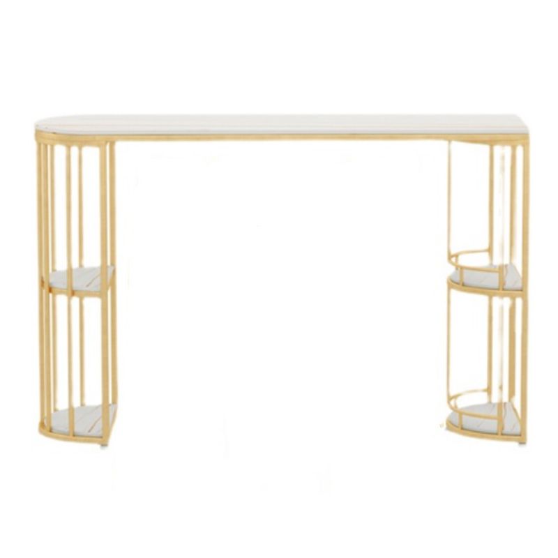 Indoor Oval Pub Dining Set 1/2/3 Pieces Stone and Metal Pub Set with Storage Clearhalo 'Bar Furniture' 'furn' 'furn_home_bar_bar_sets' 'Furniture' 'Home Bars & Bar Sets' 'home_bar_bar_sets' 'Kitchen & Dining Furniture' 1200x1200_c1302b23-5b47-44a5-8164-75c128693895