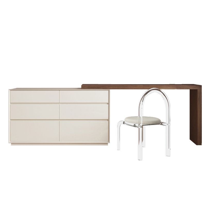 Traglita tradizionale vanità per il trucco da letto in legno Vanity con cassetto