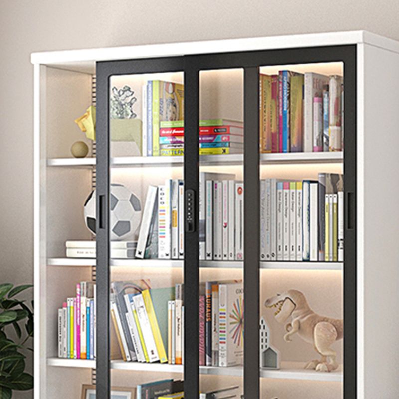 Modern Metal Storage Cabinet Glass Doors Display Cabinet with Lighting Clearhalo 'Display & China Cabinets' 'display_china_cabinets' 'furn' 'furn_display_china_cabinets' 'Furniture' 'Kitchen & Dining Furniture' 1200x1200_c134354d-d1dd-438a-ab01-3f4695d9439b