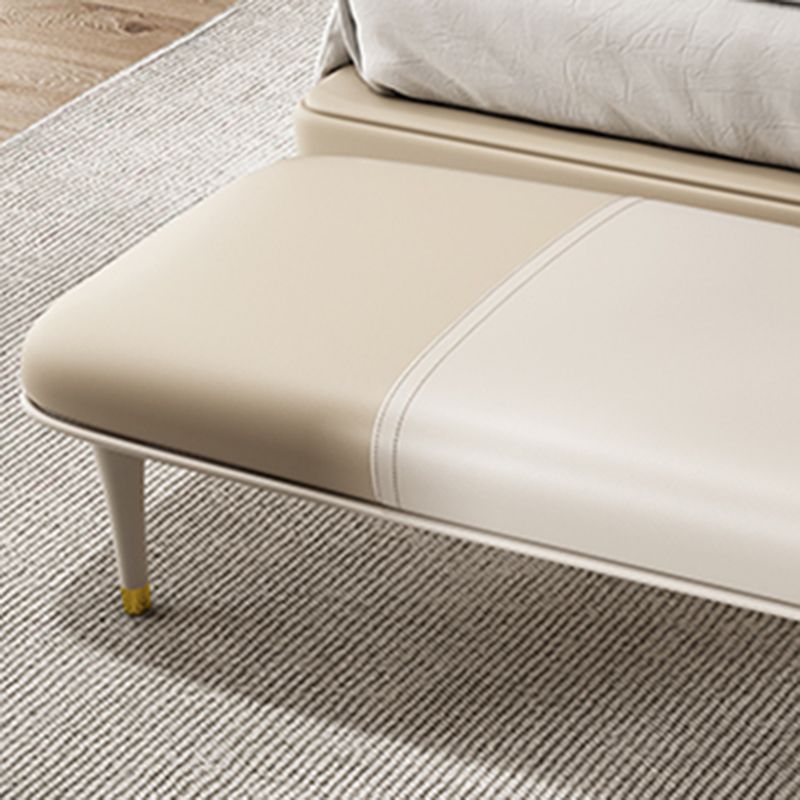 Modern Upholstered Bench, 17"H Bedroom Seating Bench with Solid Wood Legs Clearhalo 'Benches' 'Chairs & Seating' 'furn' 'furn_benches' 'Furniture' 'Living Room Furniture' 1200x1200_c1344bf9-897b-4dba-abdc-77479b267782