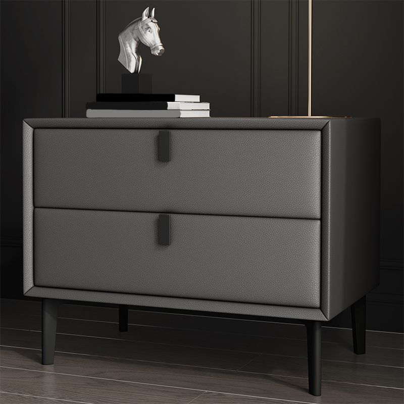 18.5" Tall 2 - Drawer Nightstand Modern Solid Wood Nightstand Clearhalo 'Bedroom Furniture' 'furn' 'furn_night_stand' 'Furniture' 'night_stand' 'Nightstands' 1200x1200_c13682bf-e6d5-4517-97ed-27e303fe50d9