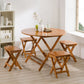 Contemporary Natural Wood Table Bamboo Home Dining Table with Pedestal Clearhalo 'Dining Tables & Seating' 'Dining Tables' 'dining_table' 'furn' 'furn_dining_table' 'Furniture' 'furniture_dining_table' 'Kitchen & Dining Furniture' 'kitchen' 'kitchen_dining_table' 1200x1200_c136ebdc-3cf3-448a-b5cc-42c01e23a25c
