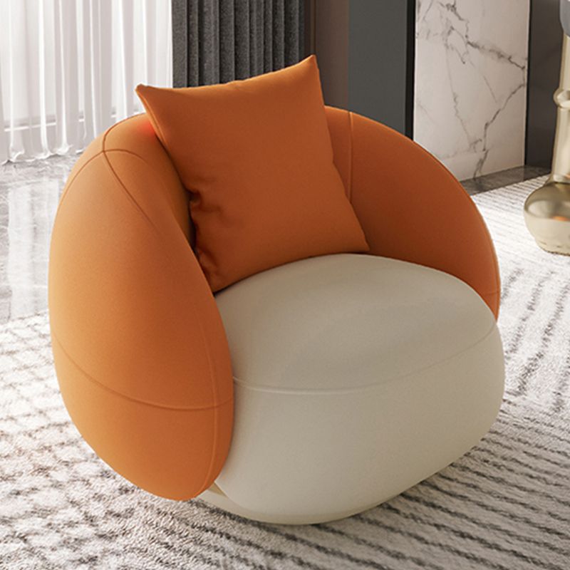 Contemporary Faux Leather Sloped Arm Sofa Tight Back Curved Sofa