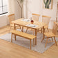 Solid Wood Dining Table Rectangle Contemporary Dining Table with 4 Legs