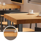 Tavolo da pranzo in legno quadrato tavolo da pranzo a base di slitta industriale