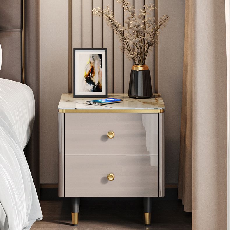 Comodino moderno per accento di pietra del comodino con 2 cassetti