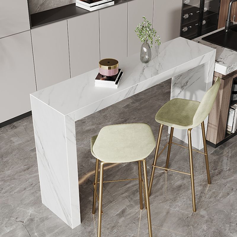 Moderner Bar-Esstisch, rechteckiger Stein-Bartisch für das Wohnzimmer