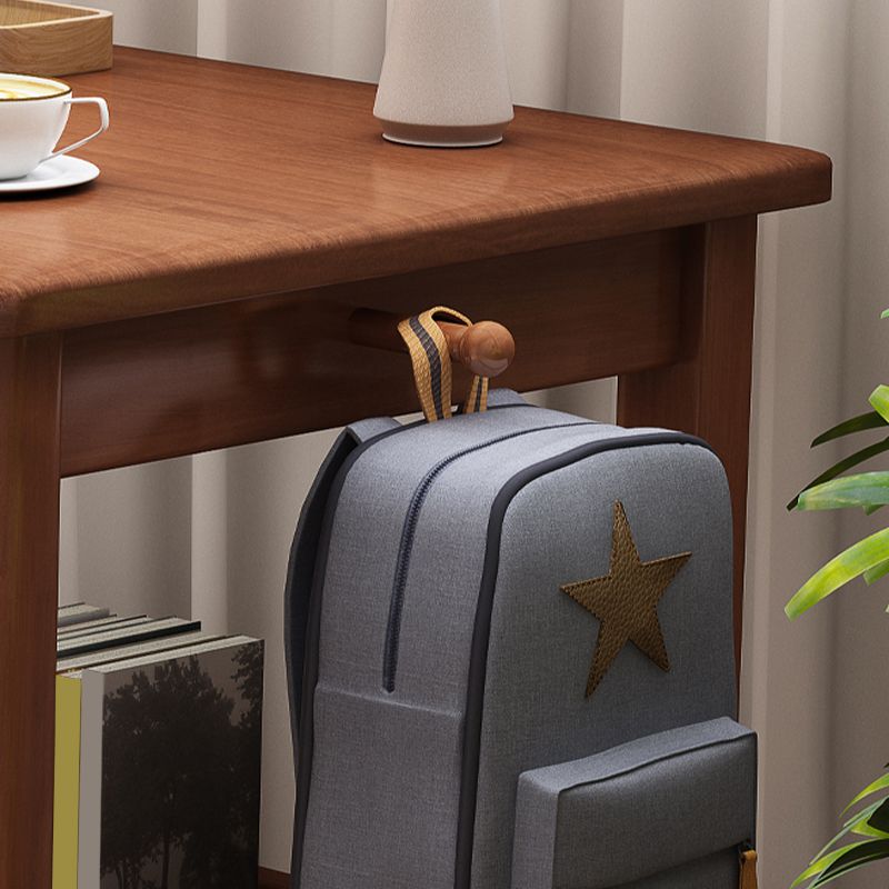 Bureau d'ordinateur en bois massif de style glam