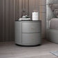 2 - Drawer Glass/Stone Nightstand (India) 18.1" Tall Nightstand