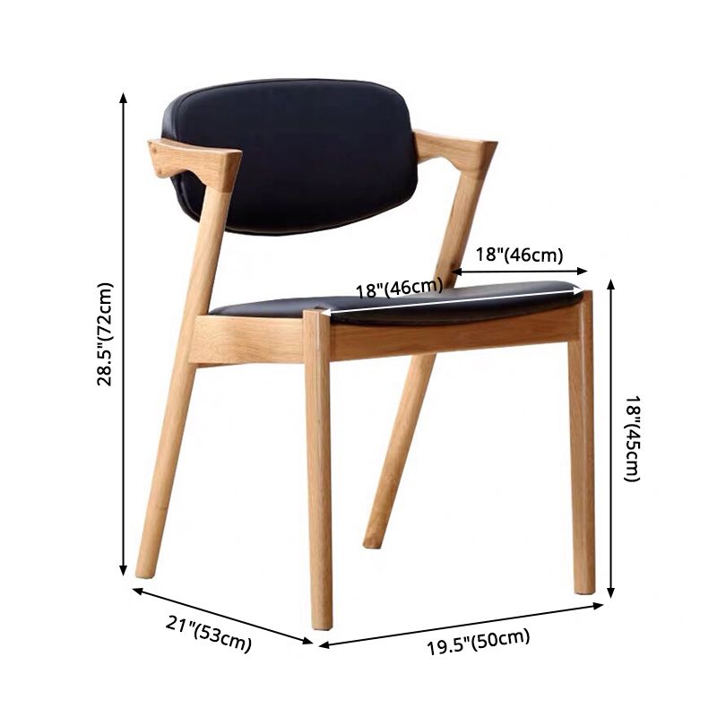 Contemporary Wood Square Dining Chair Open Back Side Chair for Kitchen Clearhalo ' kitchen&dining_furn' 'Dining Chairs' 'Dining Tables & Seating' 'dining_chair' 'furn' 'furn_dining_chair' 'Furniture' 'furniture_dining_chair' 'Kitchen & Dining Furniture' 'kitchen' 1200x1200_c13eb277-457e-4a1f-b565-c683b50bad23