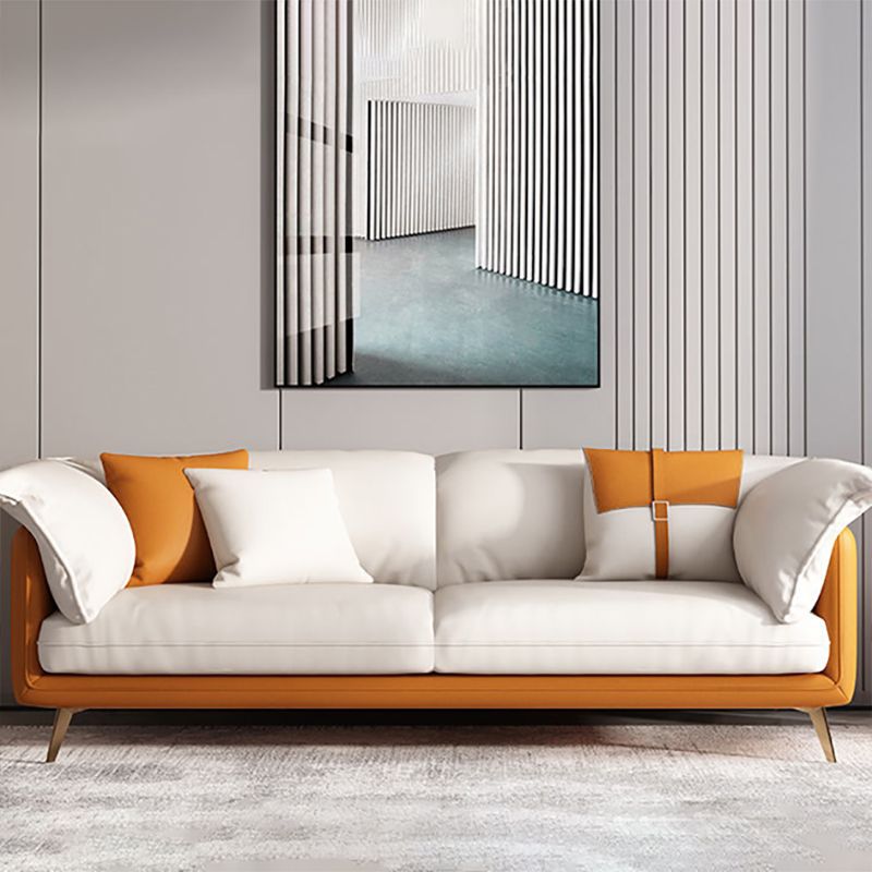 Square Arm Sofa Pillow Top Sofa with Multiple Cushions for Living Room and Apartment Clearhalo 'furn' 'furn_sofas' 'Furniture' 'furniture_sofas' 'kitchen' 'kitchen_sofas' 'Living Room Furniture' 'Sofa' 'sofas' 1200x1200_c13f3203-c521-4bca-befb-6ac27715e3db