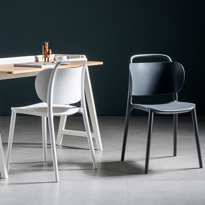 Contemporary Plastic Dining Armless Chair Open Back Dining Side Chair for Kitchen Clearhalo ' kitchen&dining_furn' 'Dining Chairs' 'Dining Tables & Seating' 'dining_chair' 'furn' 'furn_dining_chair' 'Furniture' 'furniture_dining_chair' 'Kitchen & Dining Furniture' 'kitchen' 1200x1200_c13fafab-24be-4925-81ee-d2844586d9dd