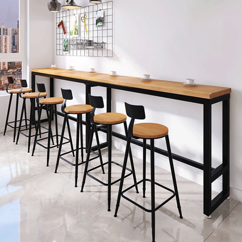 Industrial Bar Table Bar Height Rectangle Solid Wood Pub Table for Home Clearhalo 'Bar Furniture' 'Bar Tables' 'bar_tables' 'furn' 'furn_bar_tables' 'Furniture' 'Kitchen & Dining Furniture' 1200x1200_c13ff4be-519b-4afa-96e7-bb6861689686