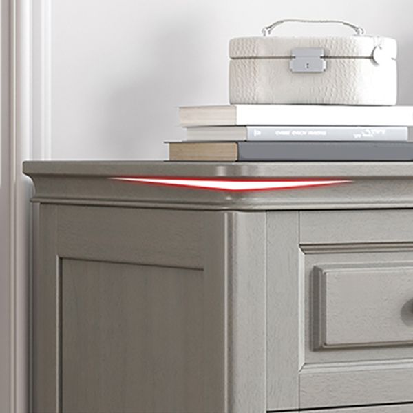 Contemporary Rubberwood Storage Cabinet with Drawers in Gray Clearhalo 'Cabinets & Chests' 'cabinets_chests' 'furn' 'furn_cabinets_chests' 'Furniture' 'Living Room Furniture' 1200x1200_c143788a-0bb6-4aa4-ad1d-9bc05cb2b335