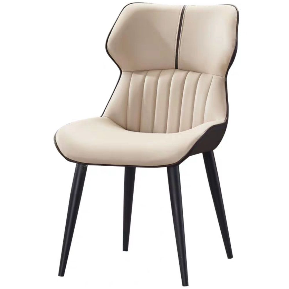 PU Leather Upholstered Dining Chair Contemporary Wingback Side Chair Clearhalo 'Dining Chairs' 'Dining Tables & Seating' 'dining_chair' 'furn' 'furn_dining_chair' 'Furniture' 'Kitchen & Dining Furniture' 1200x1200_c143cb1b-3949-4993-89de-fb3bd8472bdb