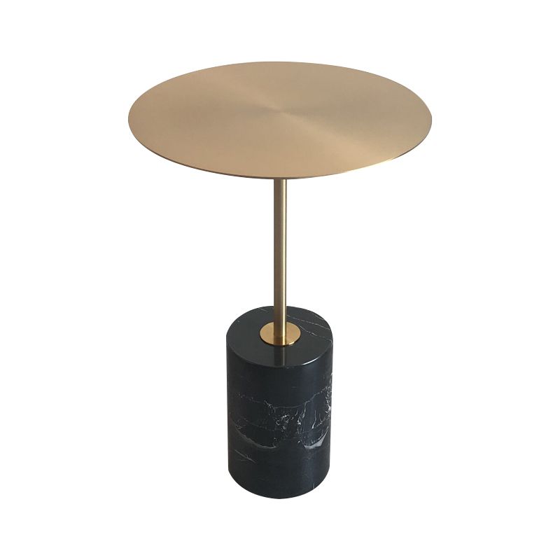 Iron and Marble End Table 11.8" Tall Mid-Century Round Drum Side Table Clearhalo 'Coffee & Accent Tables' 'End & Side Tables' 'end_side_table' 'end_side_tables' 'furn' 'furn_end_side_tables' 'Furniture' 'furniture_end_side_table' 'Living Room Furniture' 1200x1200_c14410dc-baa6-44cc-84f9-ac322329c58f
