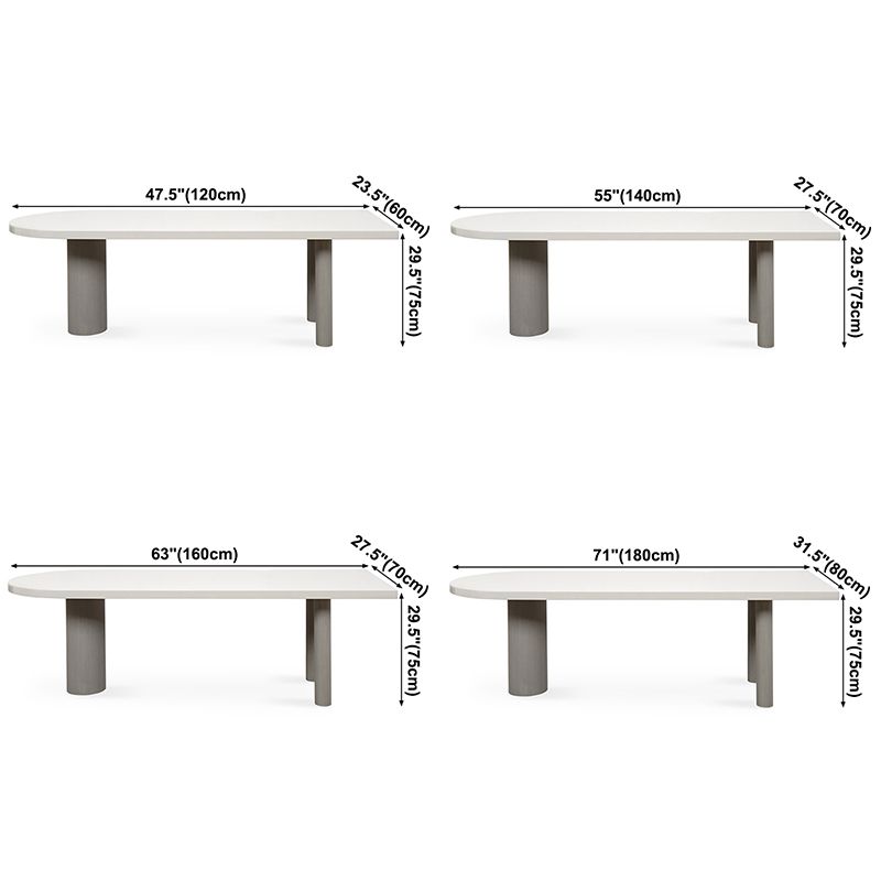 Irregular Pine Solid Wood Dining Table Modern White Top Island Table with 3 Legs Clearhalo ' dining_table' 'Dining Tables & Seating' 'Dining Tables' 'furn' 'furn_dining_table' 'Furniture' 'furniture_dining_table' 'Kitchen & Dining Furniture' 'kitchen&dining_furn' 'kitchen' 'kitchen_dining_table' 1200x1200_c1447eff-19cb-4745-bfac-d1c6413f0d3e