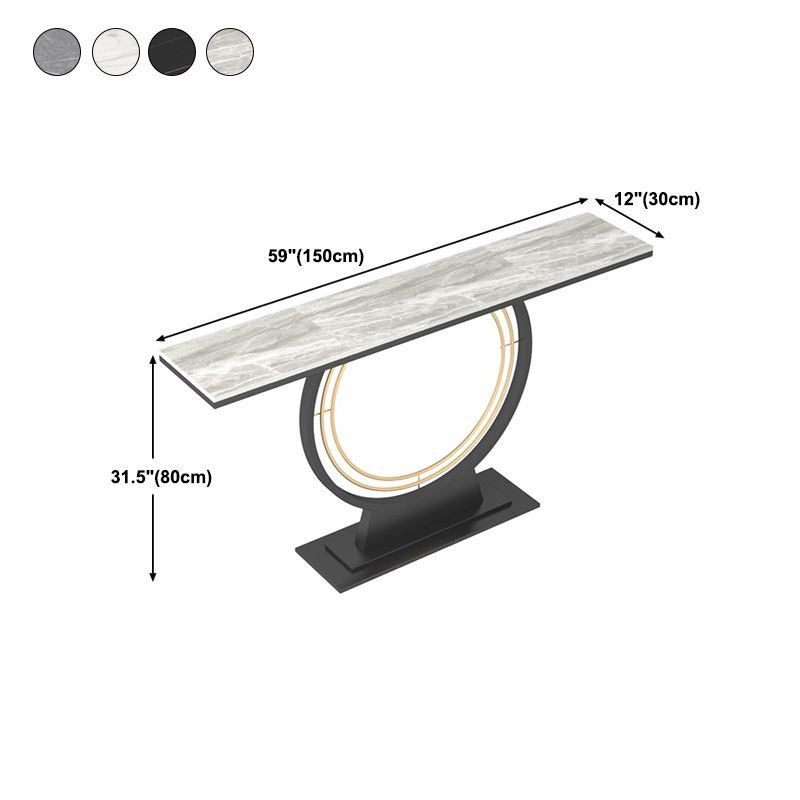 Tabella della console in ardesia di ferro contemporanea rettangolo tavolo da estremità resistente alle macchie