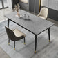 Metal Tripod Base Dining Table Modern Rectangle Stone Dining table in White Clearhalo 'Dining Tables & Seating' 'Dining Tables' 'dining_table' 'furn' 'furn_dining_table' 'Furniture' 'furniture_dining_table' 'Kitchen & Dining Furniture' 1200x1200_c1456fa4-1dbe-4ebd-b6c7-672fad7fd5ee