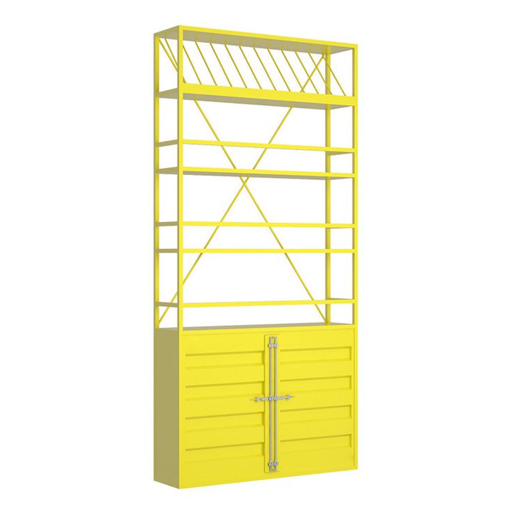 Porte-bouteille à vin industriel en métal avec étagère de bouteille de plancher.