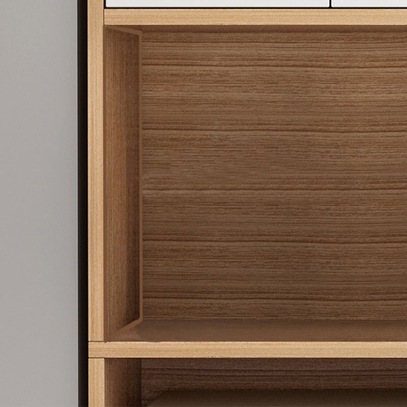 Mesa de acabado antiguo mesa de comedor de madera diseñada con almacenamiento abierto