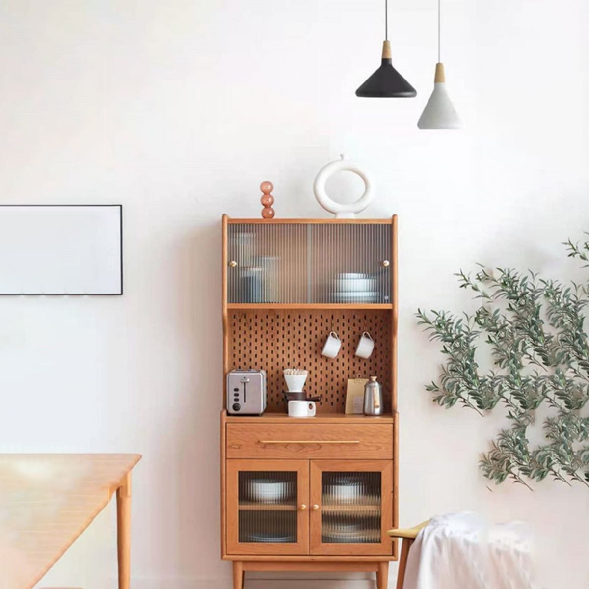 Server buffet in stile glam Server da pranzo in altezza da 70 pollici per soggiorno