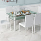 Metal Modern Rectangle Indoor Table Glass Table for Kitchen and Dining Room Clearhalo ' dining_table' 'Dining Tables & Seating' 'Dining Tables' 'furn' 'furn_dining_table' 'Furniture' 'furniture_dining_table' 'Kitchen & Dining Furniture' 'kitchen&dining_furn' 'kitchen' 'kitchen_dining_table' 1200x1200_c14b657f-f484-4a86-8ba9-ed4fce4f2a44