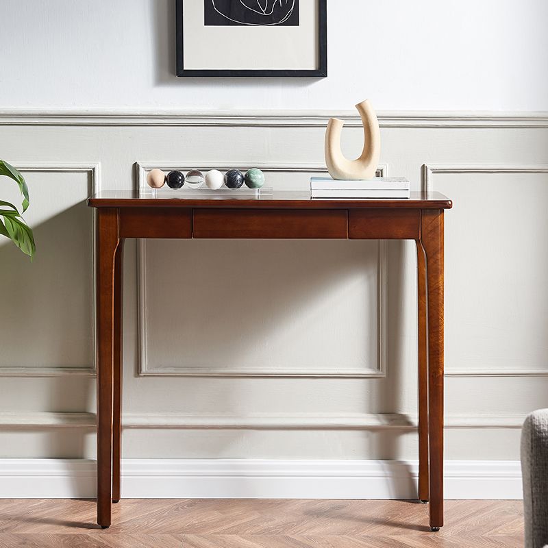 Tavolo da console in legno a 4 gambe a 4 gambe con archiviazione