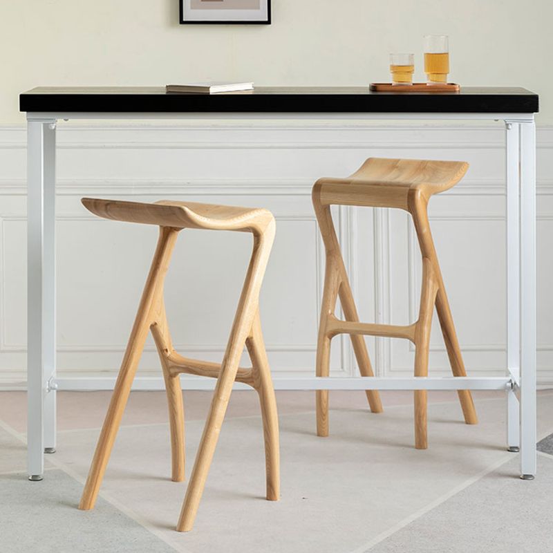 Solid Wood Bar Stool Backrless Counter Stool for Living Room Clearhalo 'Bar Furniture' 'Bar Stools' 'bar_stools' 'furn' 'furn_bar_stools' 'Furniture' 'Kitchen & Dining Furniture' 1200x1200_c14c9b4a-9452-46c6-99b8-a4cb5b69decb