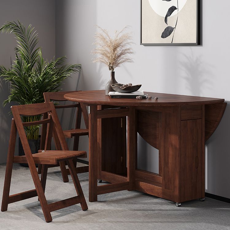 Mid-Century Modern Dining Table Brown Round Solid Wood Dining Table for Home Clearhalo ' dining_table' 'Dining Tables & Seating' 'Dining Tables' 'furn' 'furn_dining_table' 'Furniture' 'furniture_dining_table' 'Kitchen & Dining Furniture' 'kitchen&dining_furn' 'kitchen' 'kitchen_dining_table' 1200x1200_c14de6b0-2af8-40ea-b032-b5252c258a02