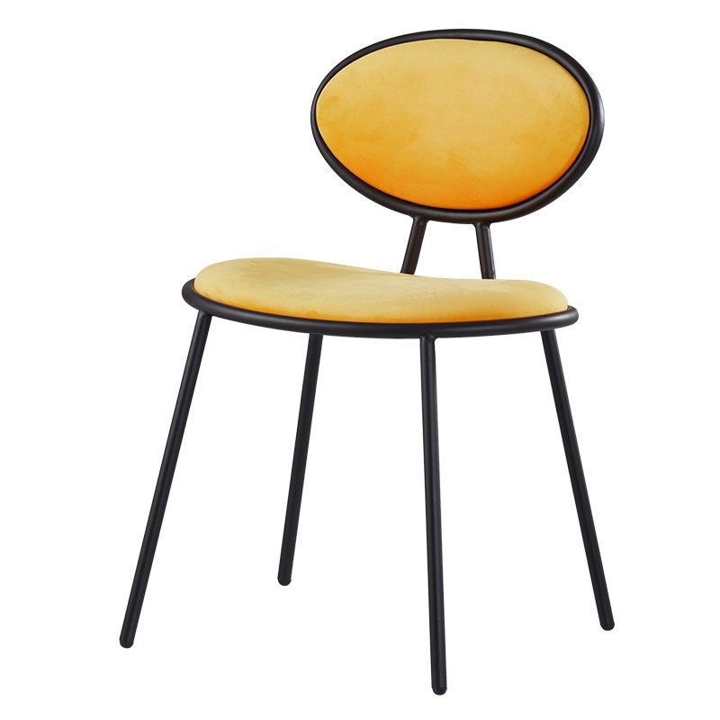 Chaise latéral glam glamour en velours chaise latéral rembourrée pour la maison