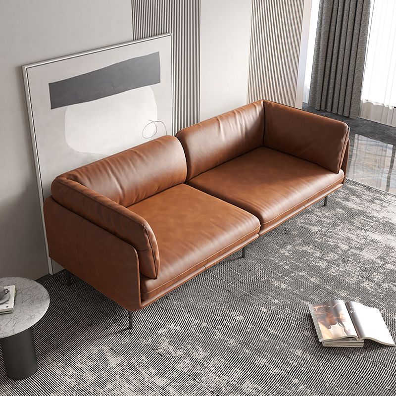 Hedendaagse smokingarmbank 38,58 "brede faux lederen bank met losse rug