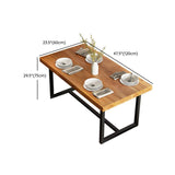 Rectangle Pine Wood Top Dining Table Set 1/5 Pieces Industrial Dinette Set for Home Clearhalo 'Dining Room Sets' 'Dining Tables & Seating' 'dining_room_set' 'furn' 'furn_dining_room_set' 'Furniture' 'Kitchen & Dining Furniture' 1200x1200_c14fe4f3-15cf-4355-8300-0d539cc190eb