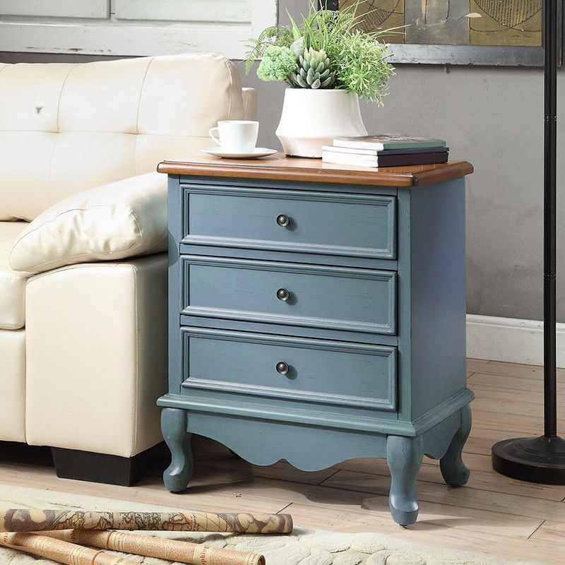 Chéchante de baccalauréat à 3 tirages coffre de rangement traditionnel pour chambre à coucher