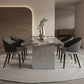 Glossy Gray Stone Dining Table Set 1/4/5/7 Pcs Dinette Set with Arm Chairs Clearhalo 'Dining Room Sets' 'Dining Tables & Seating' 'dining_room_set' 'furn' 'furn_dining_room_set' 'Furniture' 'Kitchen & Dining Furniture' 1200x1200_c1501226-af5d-4700-887c-1d12d2122f3e