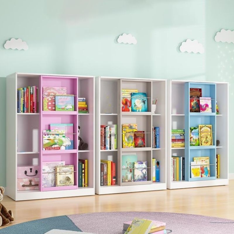 Engineered Wood Standard Bookshelf Contemporary Closed Back  Bookcase