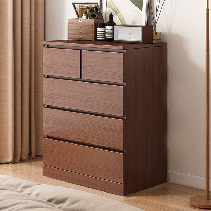 Walnut Storage Chest Modern Bedroom Storage Chest Dresser with 3 / 4 / 5 / 6 Drawers Clearhalo 'Bedroom Furniture' 'Dressers & Chests' 'dressers_chests' 'furn' 'furn_dressers_chests' 'Furniture' 1200x1200_c152324b-d9e5-4bba-bc23-0bb4047503e8