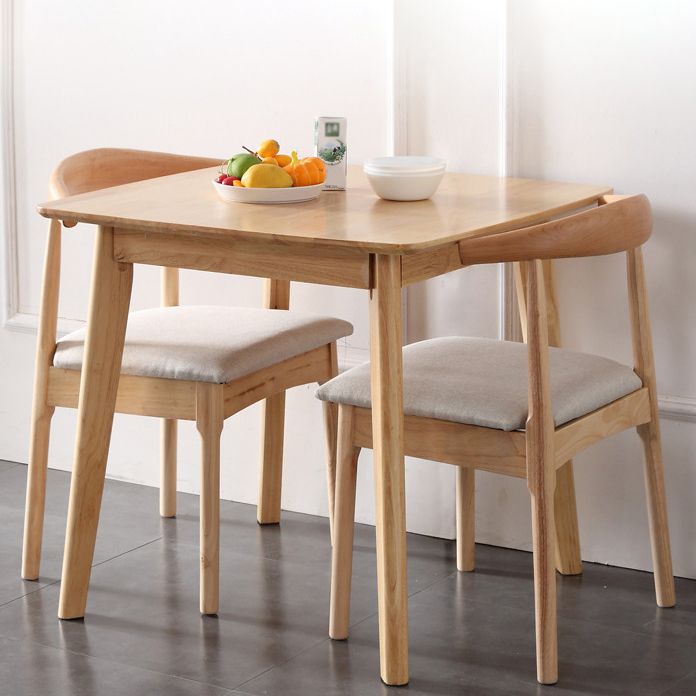 Square Wood Color Dining Table Industrial Solid Rubberwood 4 Legs Table for Dining Room Clearhalo ' dining_table' 'Dining Tables & Seating' 'Dining Tables' 'furn' 'furn_dining_table' 'Furniture' 'furniture_dining_table' 'Kitchen & Dining Furniture' 'kitchen&dining_furn' 'kitchen' 'kitchen_dining_table' 1200x1200_c152ce34-411c-4582-81a6-1f72d3ad7431